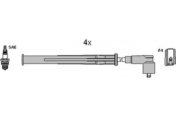 Hitachi Σετ Καλωδίων Υψηλής Τάσης - 134956