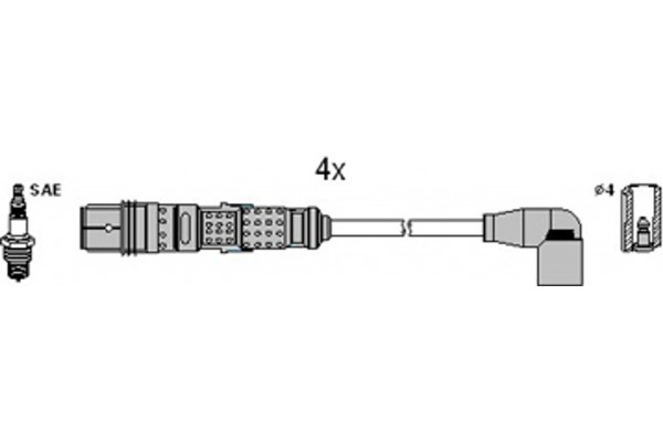 Hitachi Σετ Καλωδίων Υψηλής Τάσης - 134959