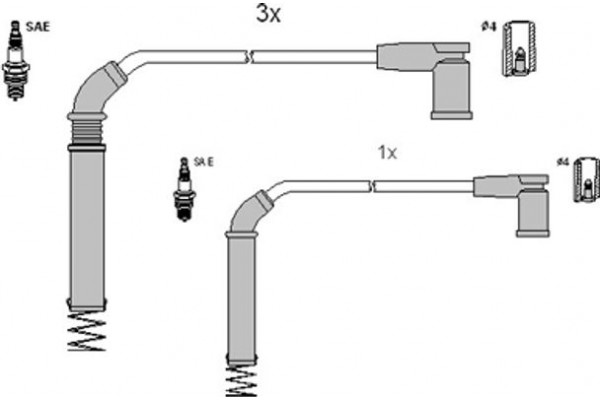 Hitachi Σετ Καλωδίων Υψηλής Τάσης - 134964