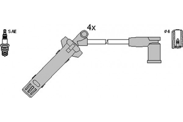 Hitachi Σετ Καλωδίων Υψηλής Τάσης - 134966