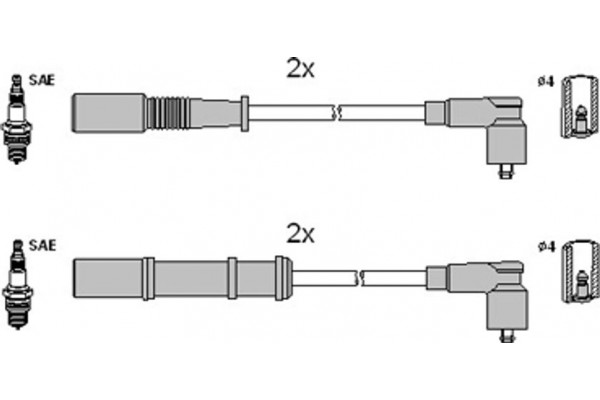 Hitachi Σετ Καλωδίων Υψηλής Τάσης - 134972