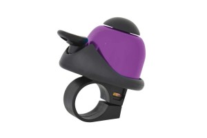 Dresco Κουδούνι Ποδηλάτου Μίνι Μαύρο/Μωβ (5250109)