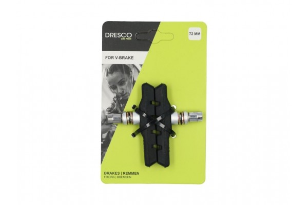 Dresco Τακάκια Φρένων Ποδηλάτου Βιδωτά V-Brake 72mm 2τμχ. (5250860)