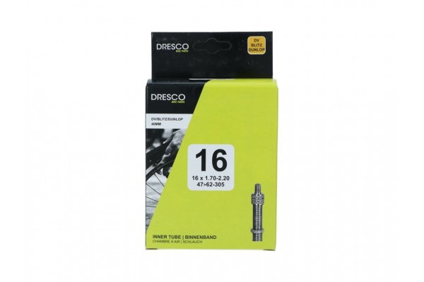 Dresco Σαμπρέλα Ποδηλάτου 16 x1.70-2.20 (47/62-305) Dunlop 40mm (5250447)