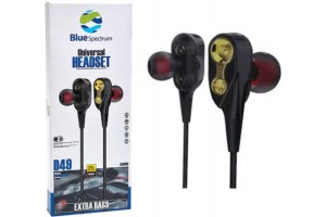 Ακουστικά Handsfree Ψείρες Με Μικρόφωνο Μαύρα 1Ζευ