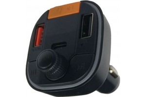 Fm Transmitter ΡL-668 Με Bluetooth, 2 Usb Και Οθόνη Lcd Μαύρο 1 Τεμάχιο