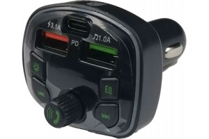 Fm Transmitter ΡL-671 Με Bluetooth, 2 Usb Και Οθόνη Lcd Μαύρο 1 Τεμάχιο