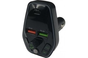 Fm Transmitter ΡL-652 Με Bluetooth, 2 Usb Και Οθόνη Lcd Μαύρο 1 Τεμάχιο