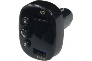 Fm Transmitter ΡL-657 Με Bluetooth, 2 Usb Και Οθόνη Lcd Μαύρο 1 Τεμάχιο
