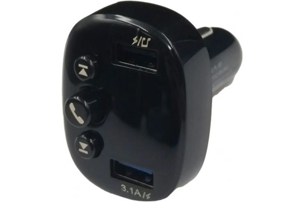 Fm Transmitter ΡL-657 Με Bluetooth, 2 Usb Και Οθόνη Lcd Μαύρο 1 Τεμάχιο