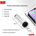 Φορτιστής Αναπτήρα Αυτοκινήτου Με 1 Θύρα Usb Earldom CC21 12-24V 2.4A Γκρι 1 Τεμάχιο