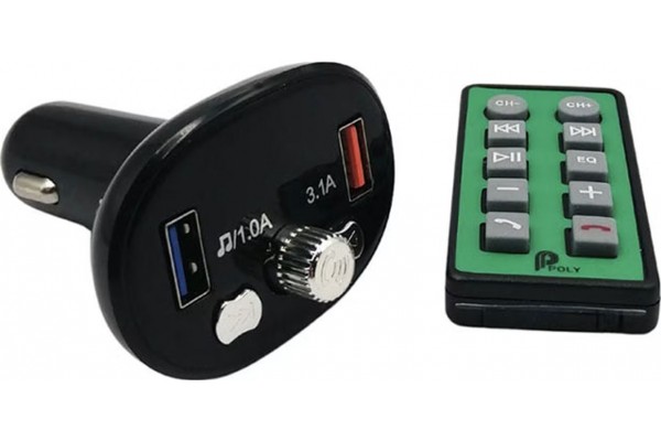 Fm Transmitter ΡL-655 Με Bluetooth, 2 Usb Και Οθόνη Lcd Μαύρο 1 Τεμάχιο Fm Transmitter ΡL-655 Με Bluetooth, 2 Usb Και Οθόνη Lcd Μαύρο 1 Τεμάχιο