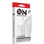On Mobile Accessories Καλώδιο Aux 3.5mm Σε Lightning Λευκό On Mobile Accessories Καλώδιο Aux 3.5mm Σε Lightning Λευκό