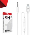 On Mobile Accessories Καλώδιο Aux 3.5mm Σε Type-c Λευκό On Mobile Accessories Καλώδιο Aux 3.5mm Σε Type-c Λευκό