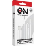 On Mobile Accessories Καλώδιο Aux 3.5mm Σε Type-c Λευκό On Mobile Accessories Καλώδιο Aux 3.5mm Σε Type-c Λευκό