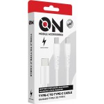 On Mobile Accessories Καλώδιο Type-c Σε Type-c Λευκό On Mobile Accessories Καλώδιο Type-c Σε Type-c Λευκό