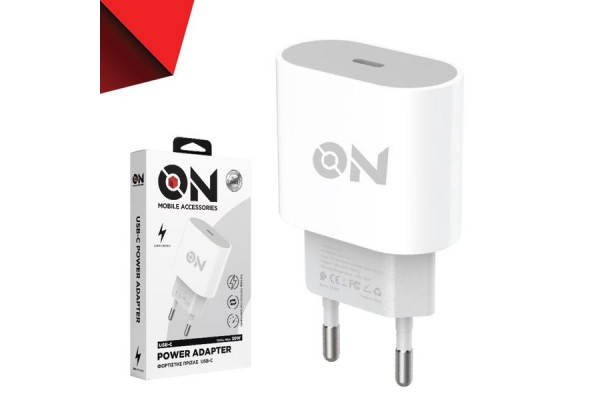 On Mobile Accessories Φορτιστής USB-C 20W Λευκός On Mobile Accessories Φορτιστής USB-C 20W Λευκός