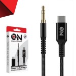 On Mobile Accessories Καλώδιο Aux 3.5mm Σε Type-c Μαύρο On Mobile Accessories Καλώδιο Aux 3.5mm Σε Type-c Μαύρο