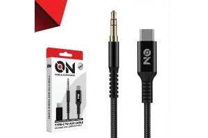 On Mobile Accessories Καλώδιο Aux 3.5mm Σε Type-c Μαύρο