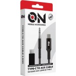 On Mobile Accessories Καλώδιο Aux 3.5mm Σε Type-c Μαύρο On Mobile Accessories Καλώδιο Aux 3.5mm Σε Type-c Μαύρο