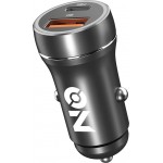 On Mobile Accessories Φορτιστής Αναπτήρα Αυτοκινήτου Με 2 Θύρες Usb Και USB-c 12-24V Μαύρος