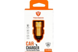 Φορτιστής Αναπτήρα Αυτοκινήτου Technovo TN-B006 Με 2 Θύρες Usb 12-24V 3A Χρυσό 1 Τεμάχιο