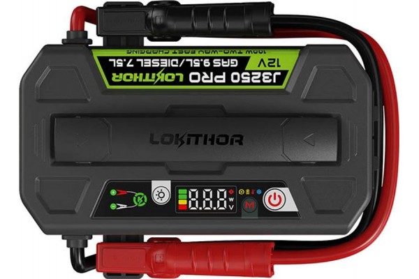 Εκκινητής Μπαταριών Αυτοκινήτου, Powerbank, Φακός Led 3 Σε1 Lokithor J3250 Pro LifePO4 12 Volt 3250A 1 Τεμάχιο