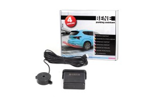 Σύστημα Παρκαρίσματος Pdc Με 4 Αισθητήρες 20mm Μαύρο Ματ Με Ήχο Buzzer Bene 404