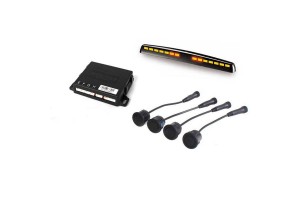 Μπροστινό Σύστημα Παρκαρίσματος Pdc Με 4 Αισθητήρες 18,5mm Μαύρο Ματ Χρώμα Με Οθόνη Lcd Steelmate PTS410M5-F