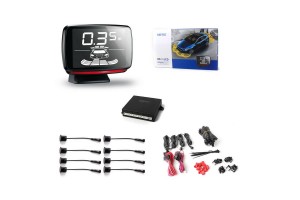 Σύστημα Παρκαρίσματος Pdc Εμπρός-Πίσω Με 8 Αισθητήρες 18.8mm Μαύρο Χρώμα Keetec Bs 810 Lcd