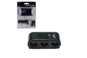 Προέκταση Αναπτήρα Τριπλή Hypersonic Μαύρη ΗΡ-2619 1 Τεμάχιο