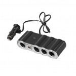Προέκταση Αναπτήρα In-Car Wf-4008 Τετραπλή 12/24V Με 2 Usb 1 Τεμάχιο