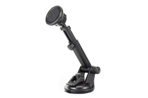 Βάση Κινητού Μαγνητική Μαύρη Με Ρυθμιζόμενο Βραχίωνα 10-15.5cm Και Βεντούζα Και Λογότυπο Feral 1 Τεμάχιο