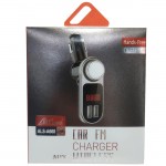 Fm Transmitter ALS-A668 Με Bluetooth, 2 USB, Οθόνη Lcd Και Τηλεχειριστήριο Μαύρο 1 Τεμάχιο