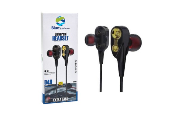 Ακουστικά Handsfree Ψείρες Με Μικρόφωνο Μαύρα 1Ζευ