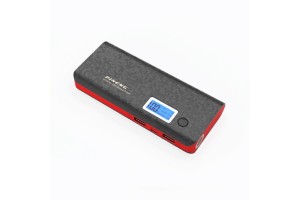Power Bank Για Ταχυφόρτιση Με 2 Θύρες Φόρτιστης Και Φωτισμό Carbon 1Τμχ