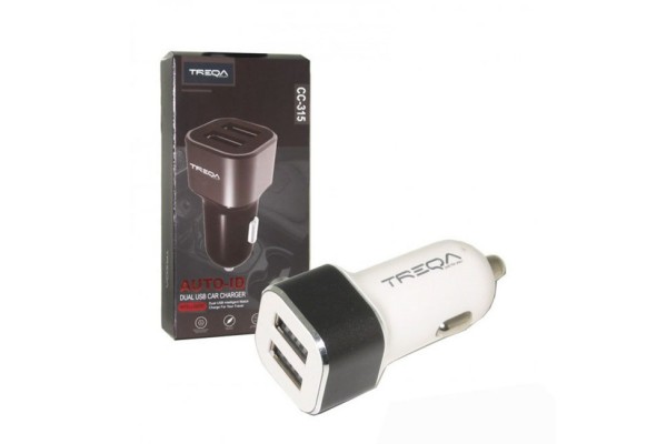 Φορτιστής Αναπτήρα Αυτοκινήτου Treqa CC-315 4.2A Με 3 Usb Μαύρος 1 Τεμάχιο