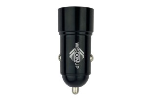 Φορτιστής Αναπτήρα Αυτοκινήτου Wisdomup CC-02 Με 2 Θύρες Usb 12-24V 2.4A Μαύρος 1 Τεμάχιο