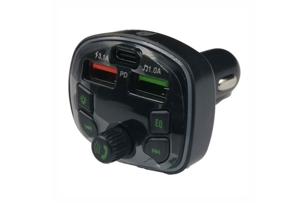 Fm Transmitter ΡL-671 Με Bluetooth, 2 Usb Και Οθόνη Lcd Μαύρο 1 Τεμάχιο