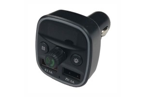 Fm Transmitter ΡL-672 Με Bluetooth, 2 Usb Και Οθόνη Lcd Μαύρο 1 Τεμάχιο