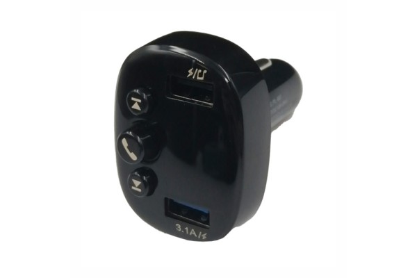 Fm Transmitter ΡL-657 Με Bluetooth, 2 Usb Και Οθόνη Lcd Μαύρο 1 Τεμάχιο