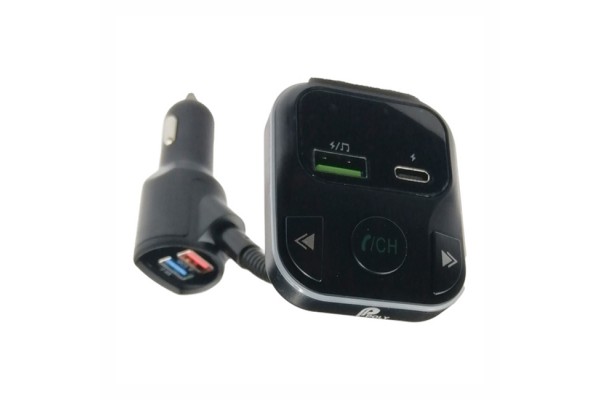 Fm Transmitter ΡL-658 Με Bluetooth, 2 Usb Και Οθόνη Lcd Μαύρο 1 Τεμάχιο