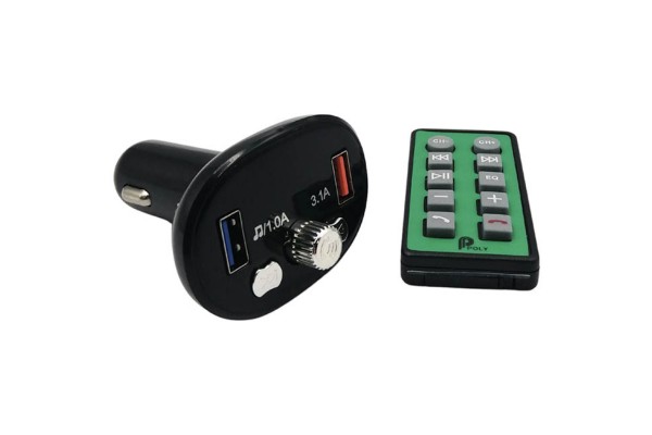 Fm Transmitter ΡL-655 Με Bluetooth, 2 Usb Και Οθόνη Lcd Μαύρο 1 Τεμάχιο