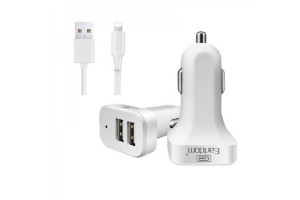 Φορτιστής Αναπτήρα Αυτοκινήτου Για Iphone Earldom ES-131 Με 2 Θύρες Usb 9-12V 2.1A 1 Τεμάχιο