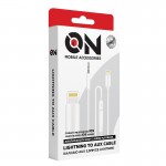 On Mobile Accessories Καλώδιο Aux 3.5mm Σε Lightning Λευκό On Mobile Accessories Καλώδιο Aux 3.5mm Σε Lightning Λευκό