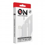 On Mobile Accessories Καλώδιο Aux 3.5mm Σε Type-c Λευκό On Mobile Accessories Καλώδιο Aux 3.5mm Σε Type-c Λευκό