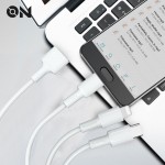 On Mobile Accessories Καλώδιο Usb Φόρτισης 3 Σε 1 Για Lightning Micro Type-c Λευκό On Mobile Accessories Καλώδιο Usb Φόρτισης 3 Σε 1 Για Lightning Micro Type-c Λευκό