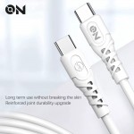 On Mobile Accessories Καλώδιο Type-c Σε Type-c Λευκό On Mobile Accessories Καλώδιο Type-c Σε Type-c Λευκό