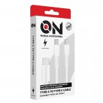 On Mobile Accessories Καλώδιο Type-c Σε Type-c Λευκό On Mobile Accessories Καλώδιο Type-c Σε Type-c Λευκό
