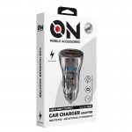 On Mobile Accessories Φορτιστής Αναπτήρα Αυτοκινήτου Με 2 Θύρες Usb Και USB-c 12-24V Διάφανος On Mobile Accessories Φορτιστής Αναπτήρα Αυτοκινήτου Με 2 Θύρες Usb Και USB-c 12-24V Διάφανος